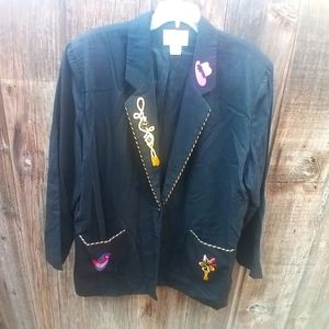 Vintage GRAVER  G STUDIO  One  Button Blazer/ Jacket Size 1X ( 18/20W)